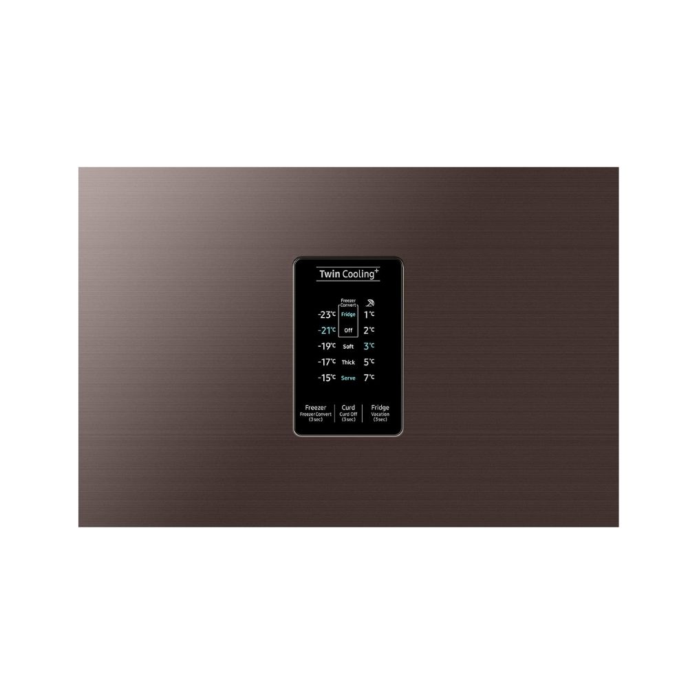 Samsung 336 L 2 Star Inverter Frost-Free Double Door Refrigerator (RT37T4632DX/HL, Luxe Brown)