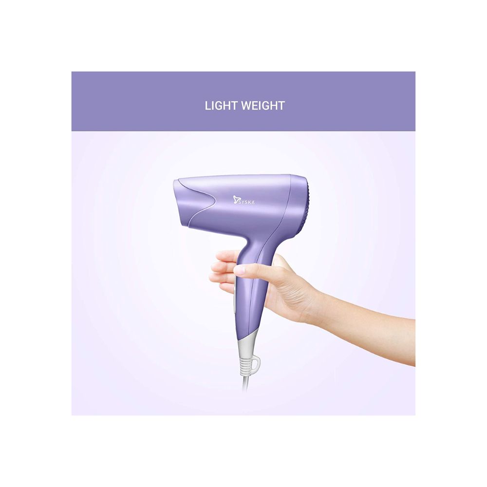 Syska HD1600 Trendsetter Hair Dryer – With Heat Balance Technology (Purple)