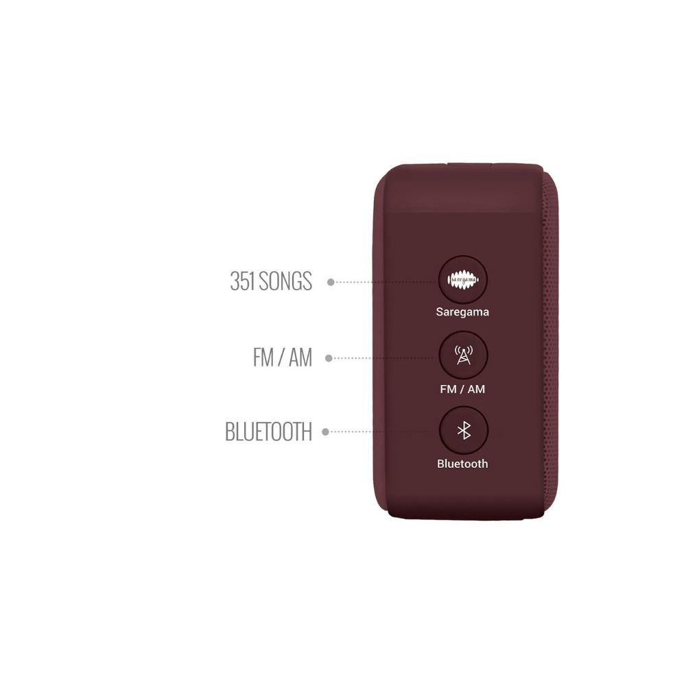 Carvaan Saregama Mini Rabindrasangeet 2.0 Channel Wireless Bluetooth  Speaker (Terracotta Brown)