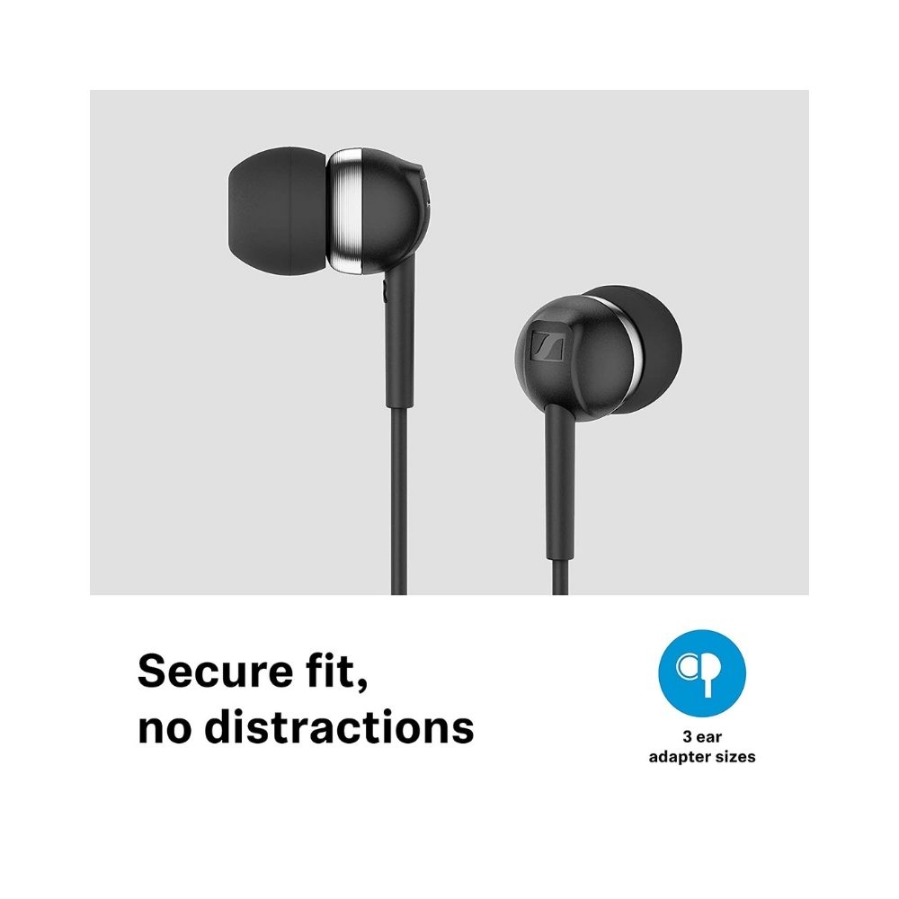 Sennheiser CX 80S Wired Headset (Black, In the Ear)