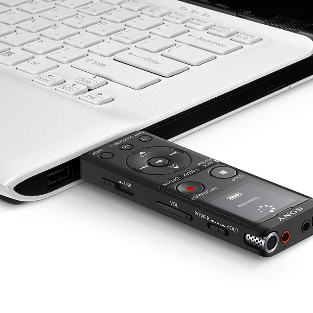 Sony ICD-UX570F Light Weight Voice Recorder, with 20hours battery life, 4GB Built-In memory -Black