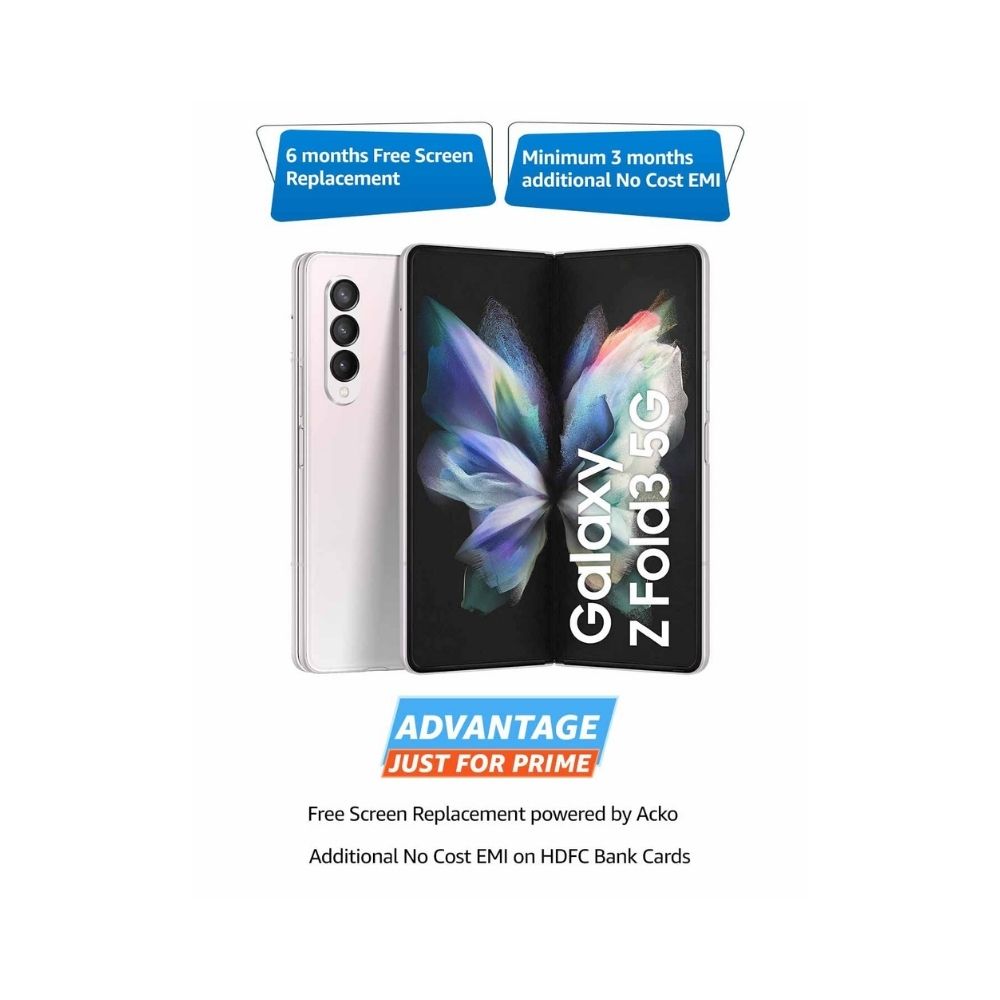 Samsung Galaxy Z Fold3 5G (Phantom Silver, 12GB RAM, 256GB Storage)
