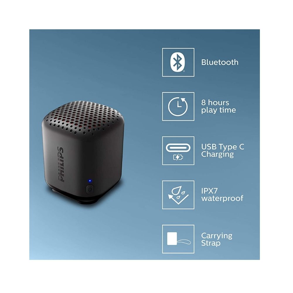 Philips Audio TAS1505 Portable Wireless Bluetooth Speaker