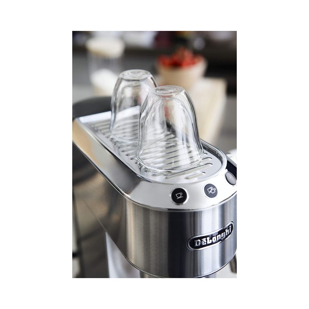 Delonghi 1300 W Semi-Automatic Expresso and Cappuccino Coffee Maker Metallic (EC685M)