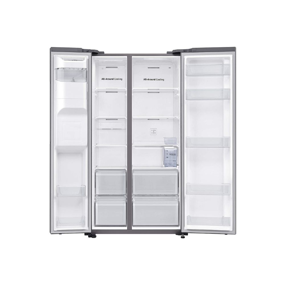 Samsung 676 L Side by Side Refrigerator (RS74R5101SL, Silver)