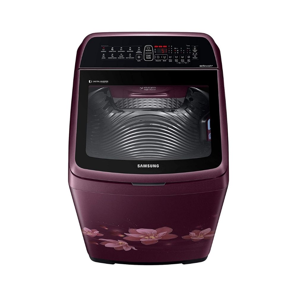 Samsung 6.5 Kg Inverter 5 star Fully-Automatic Top Loading Washing Machine (WA65N4571FM/TL, Magnolia Plum, ActivWash+)