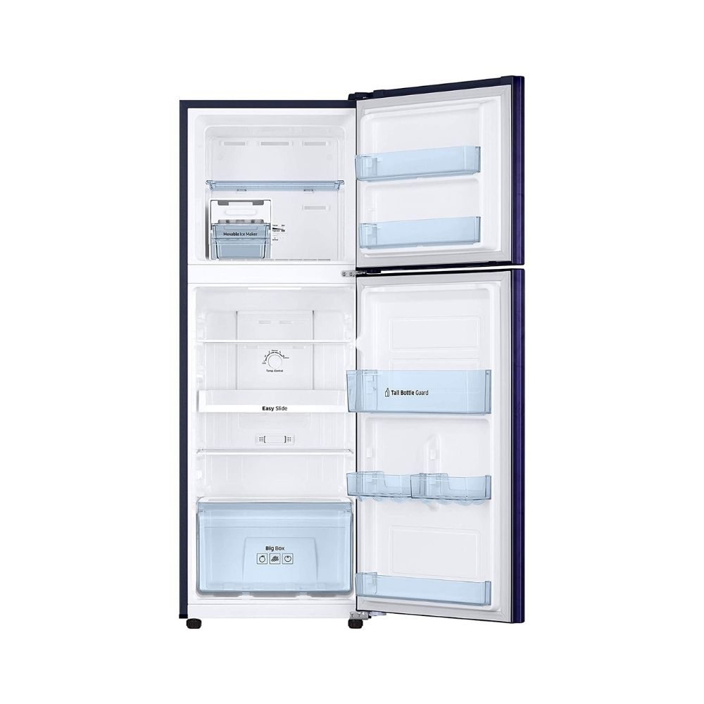 Samsung 253 L 2 Star Inverter Frost-Free Double Door Refrigerator (RT28T30226U/HL, Mystic Overlay Blue)