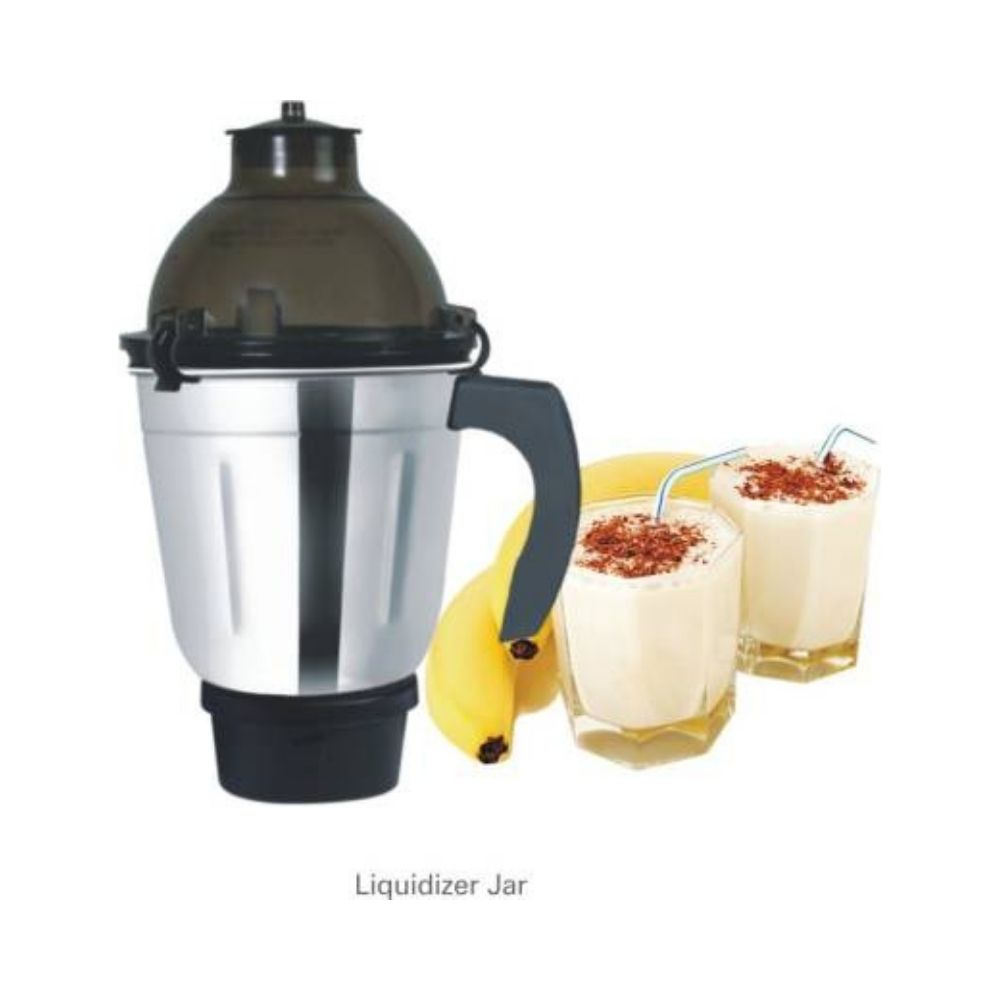 Inalsa Compact Plus COMAPCT 750 W Mixer Grinder (3 Jars, Steel Grey)
