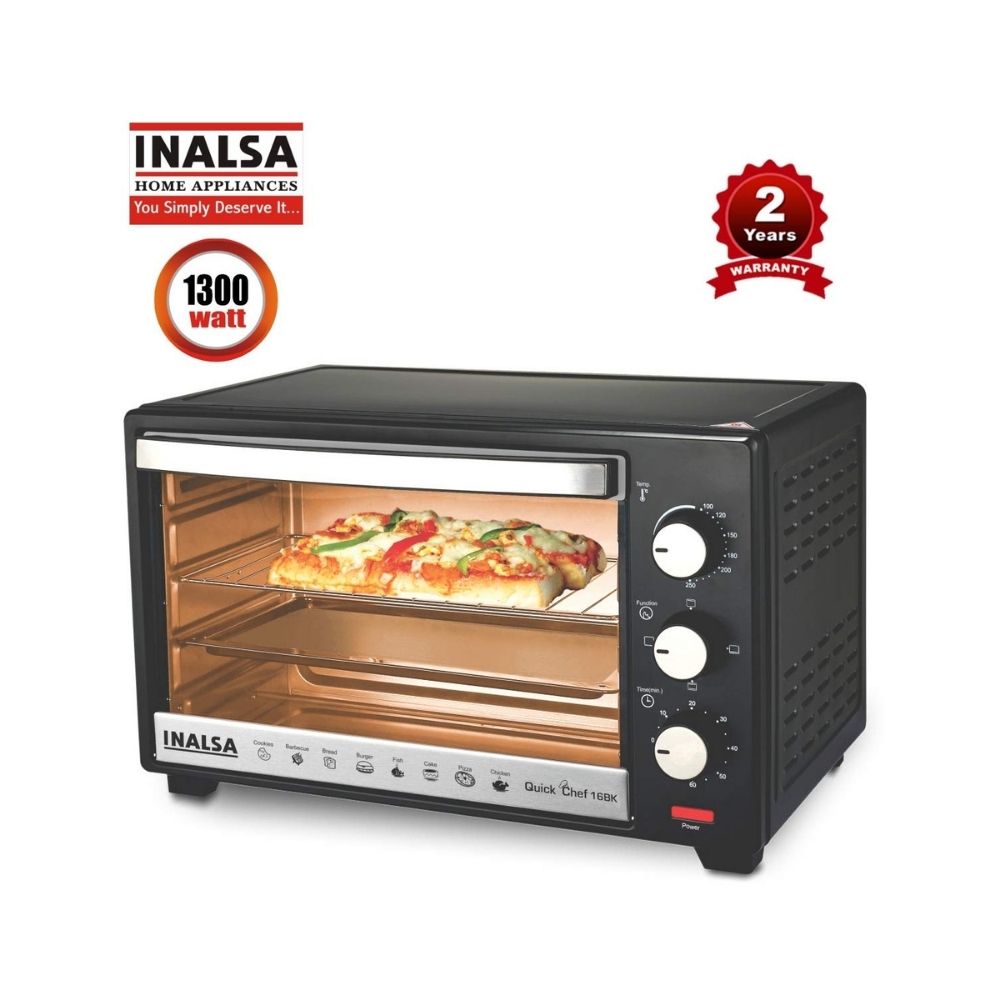 Inalsa Quick Chef 10BK 10L Oven Toaster Griller (Black)