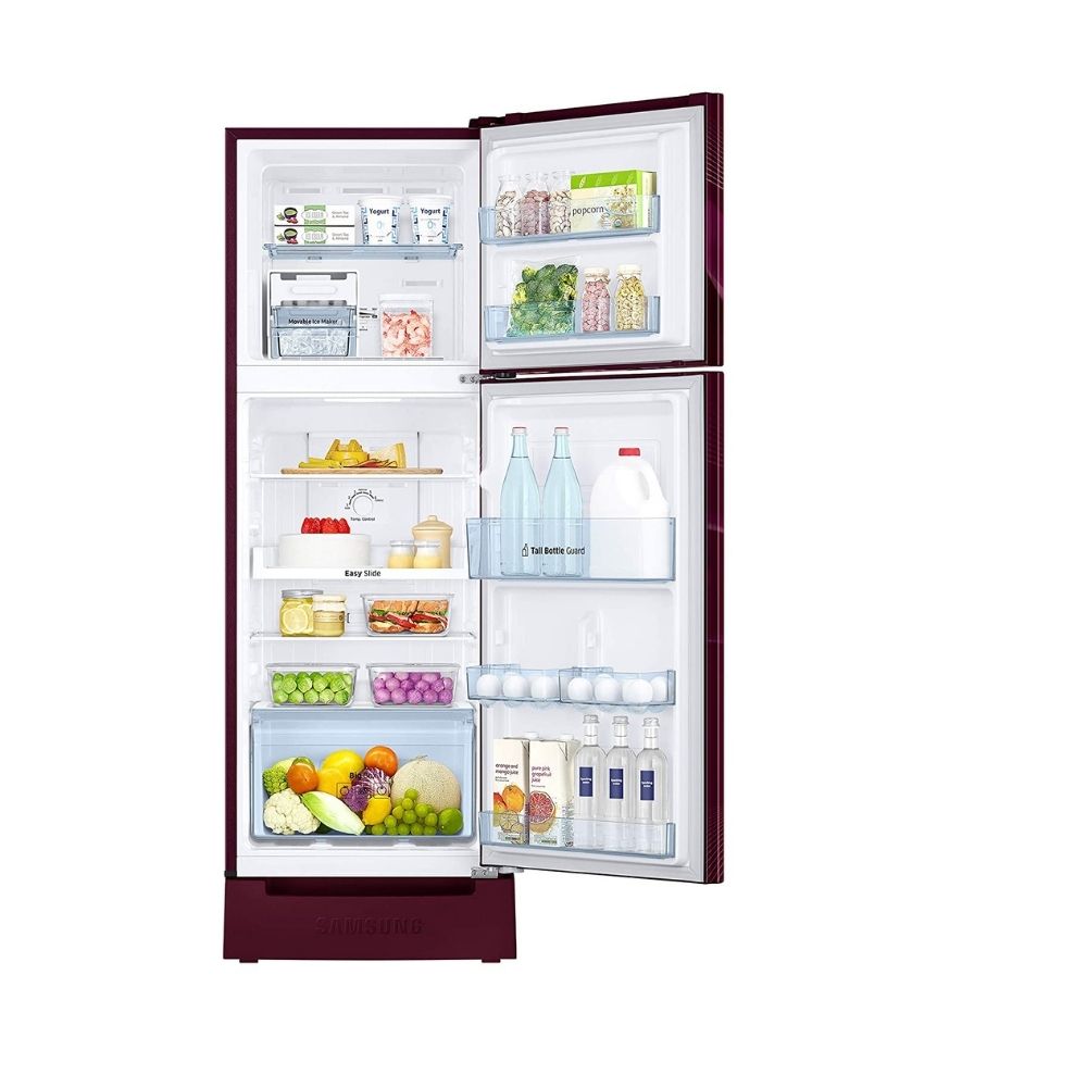 Samsung 253 L 2 Star Frost Free Double Door Refrigerator Saffron Red (RT28A3122R8/HL)