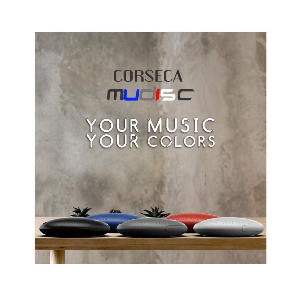 Corseca Mudisc DMS2380 5 W Bluetooth Speaker (Grey, Stereo Channel)