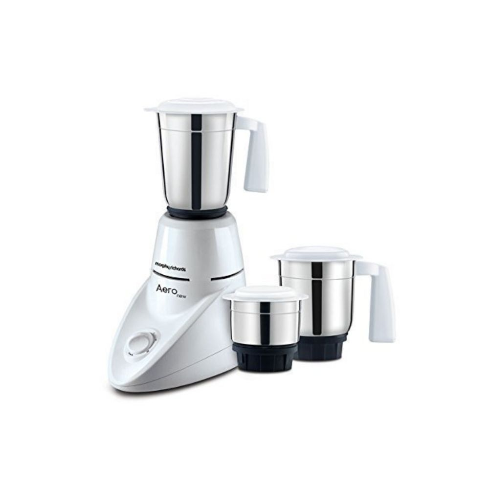 Morphy Richards Aero 500-Watt Mixer Grinder with 3 Jars (White)