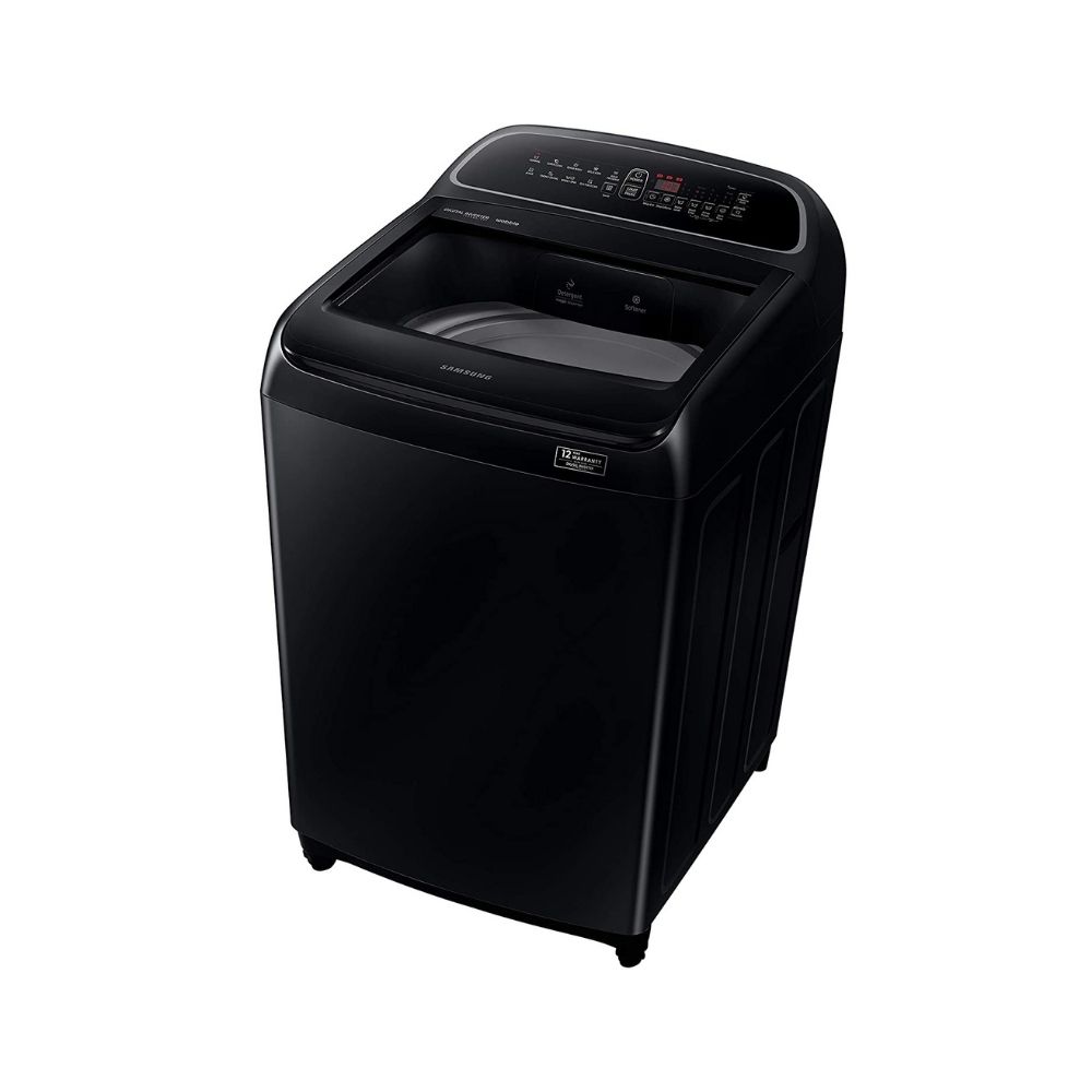 Samsung 10 Kg Inverter 5 star Fully-Automatic Top Loading Washing Machine (WA10T5260BV/TL, Black Caviar, Wobble technology)
