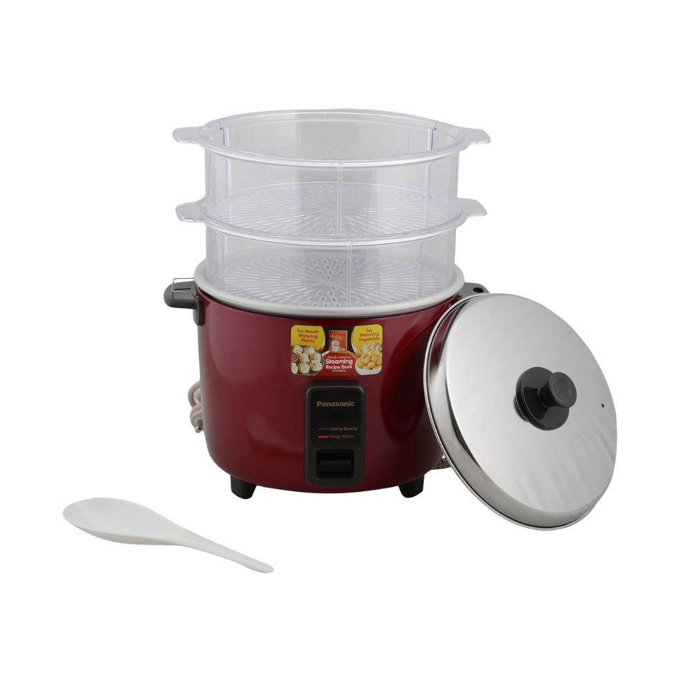 Panasonic SR-WA22H(SS) 2.2 Litre Food Steamer, Burgundy