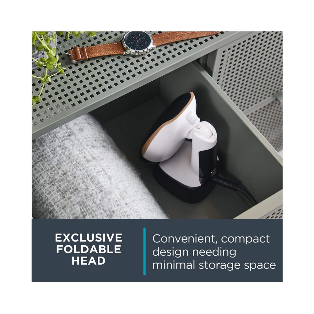 Rowenta ACCESS'STEAM Pocket Foldable and Fastest Heatup Compact Travel Steamer, White
