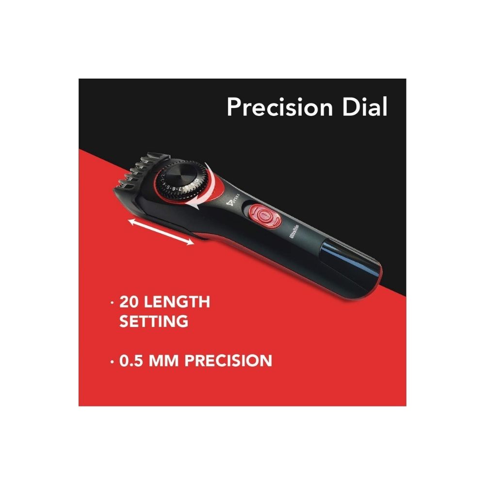 Syska UltraTrim HT700 Beard Trimmer (Black and Red)