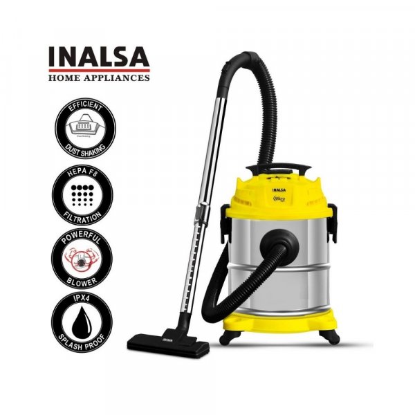 Inalsa Vacuum Cleaner Homeasy WD10 with 3 functions Wet/Dry/Blow| 1200W Motor