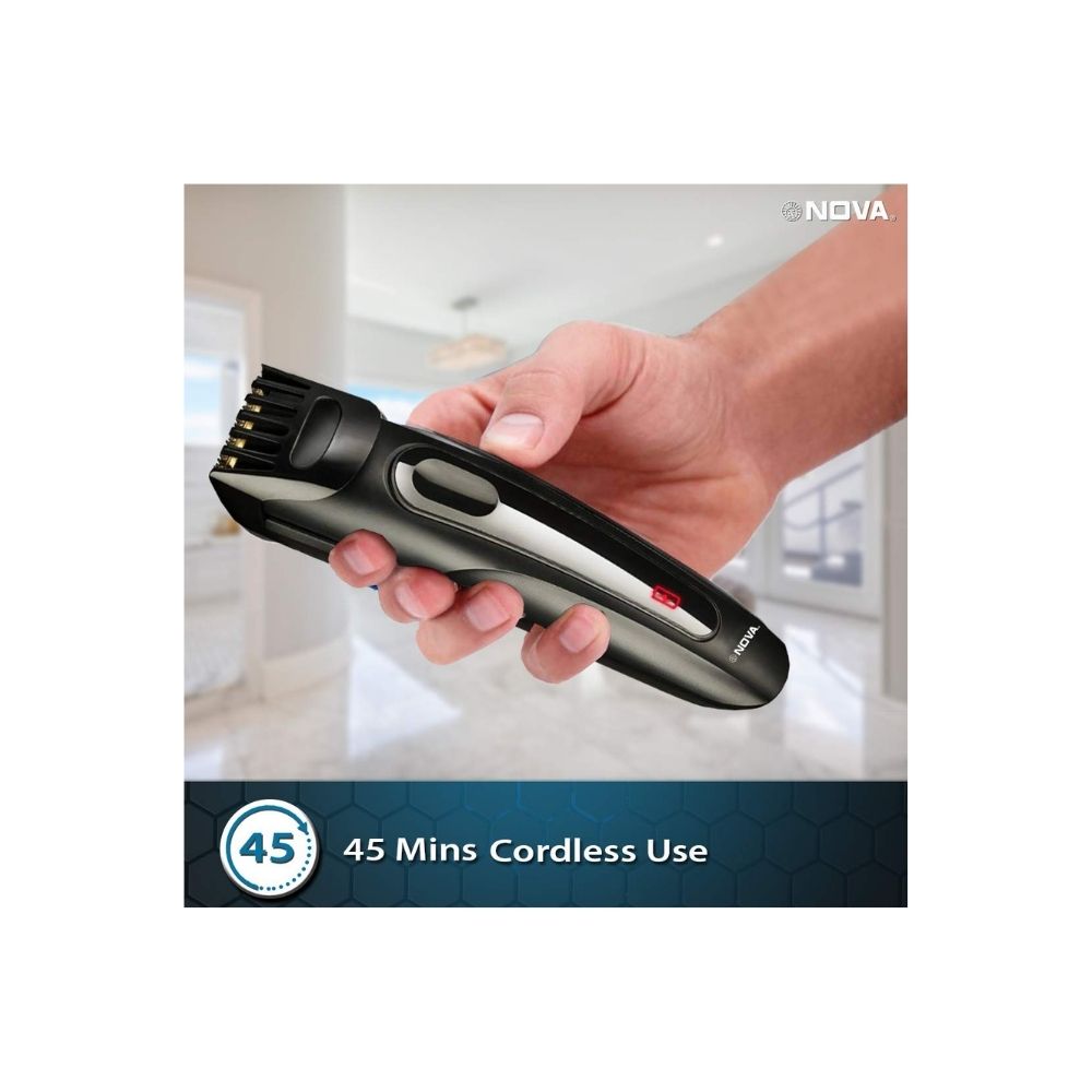 Nova NHT 1097 USB Titanium Coated 20 Length Settings: 45 Minutes Runtime Beard Trimmer
