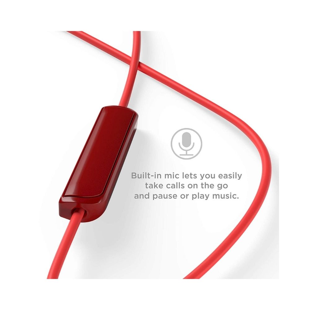 TCL Socl 100 Wired in Ear Headphone with Mic (Red)