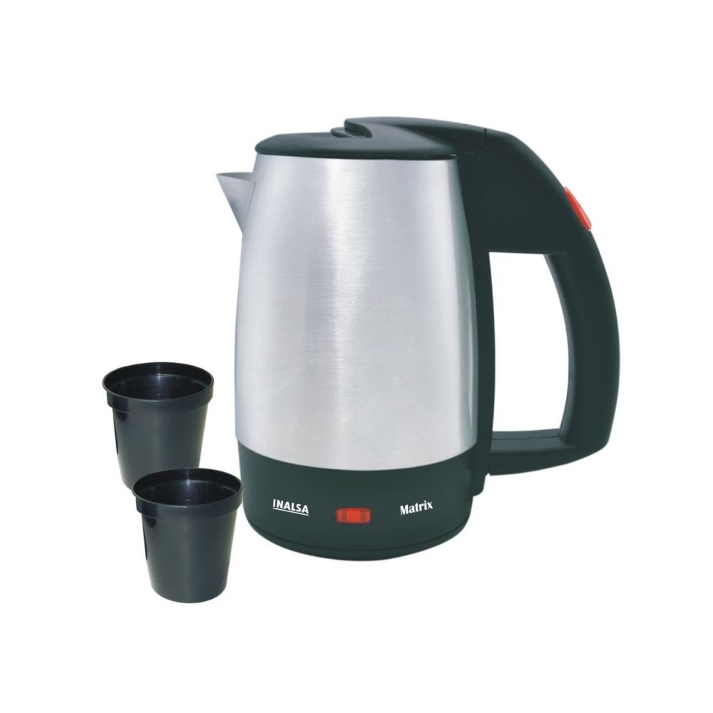 Inalsa Matrix 0.5-Litre Electric Kettle (Black/Silver)