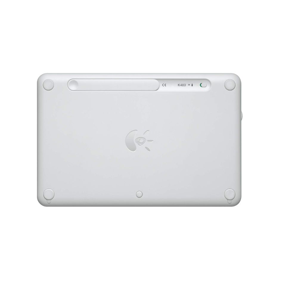 Logitech K480 Wireless Multi-Device Keyboard for Windows, Apple iOS android or Chrome, Tablet- White