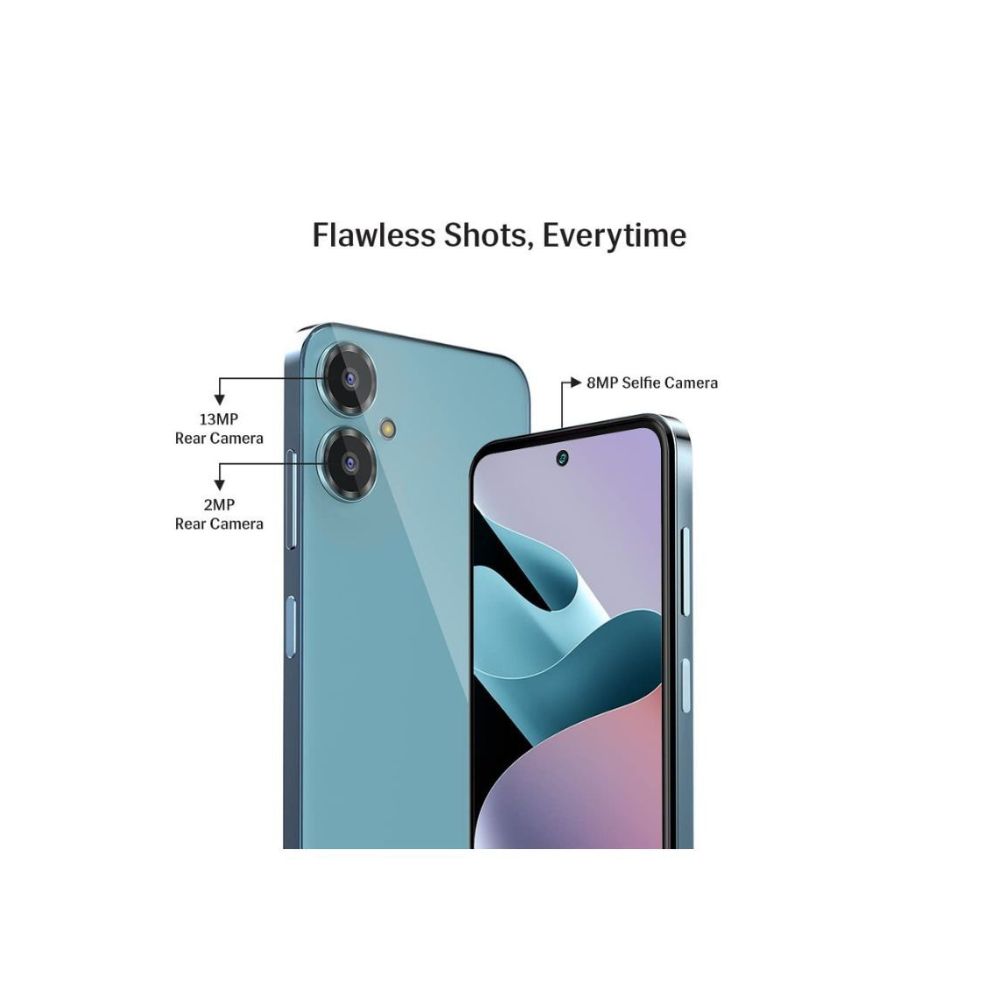Lava Blaze 2 (6GB RAM, 128GB Storage) - Glass Blue | 18W Fast Charging | 6.5 inch 90Hz Punch Hole Display