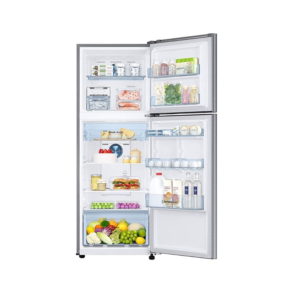 Samsung 345 L 3 Star Frost Free Double Door Refrigerator (RT37T4533S9/HL, Refined Inox)