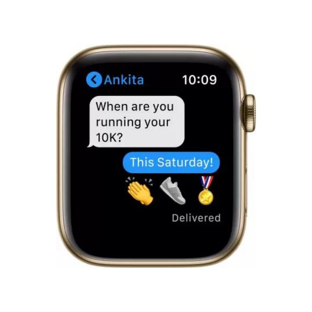 Apple Watch Series 6 GPS + Cellular, 44mm Gold Stainless Steel Case with Gold Milanese Loop M09G3HN/A