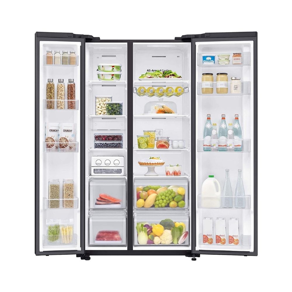 Samsung 700 L with Inverter Side-by-Side Refrigerator (RS72R50112C/TL, Black)