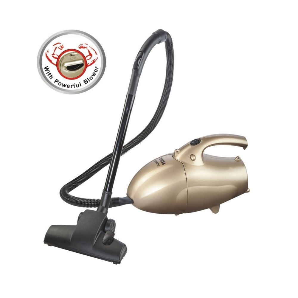 Inalsa Clean Pro 800-Watt Dry Vacuum Cleaner with Blower Function and Washable Cloth Filter (Golden)
