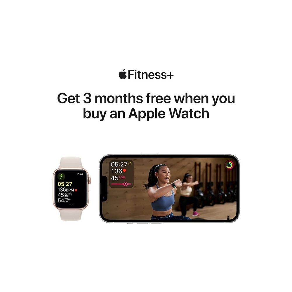 Apple Watch SE GPS MKQ53HN/A 44 mm Aluminium Case  (Gold Strap, Regular)