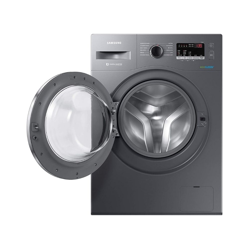 Samsung 6.5 Kg Inverter 5 star Fully-Automatic Front Loading Washing Machine (WW66R22EK0X/TL, Inox Grey, Hygiene steam)
