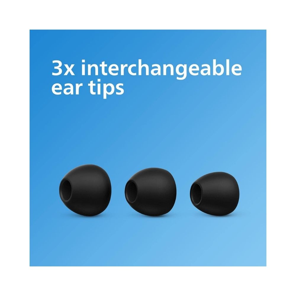 Philips Audio TAE1126 Wired in-Ear Headphone with Dynamic Bass and Mic, Black (TAE1126BK/94)
