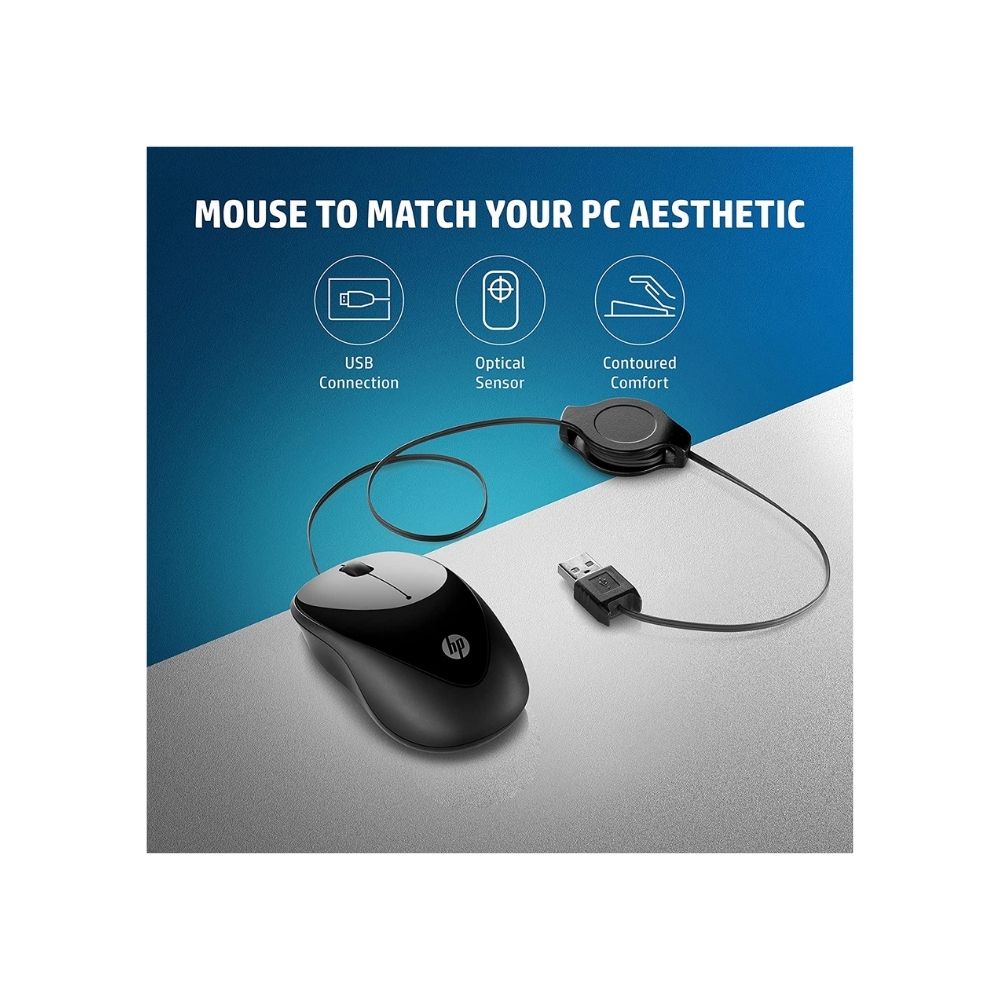 HP X1000 Wired Mouse with 3 Handy Buttons (H2C21AA)