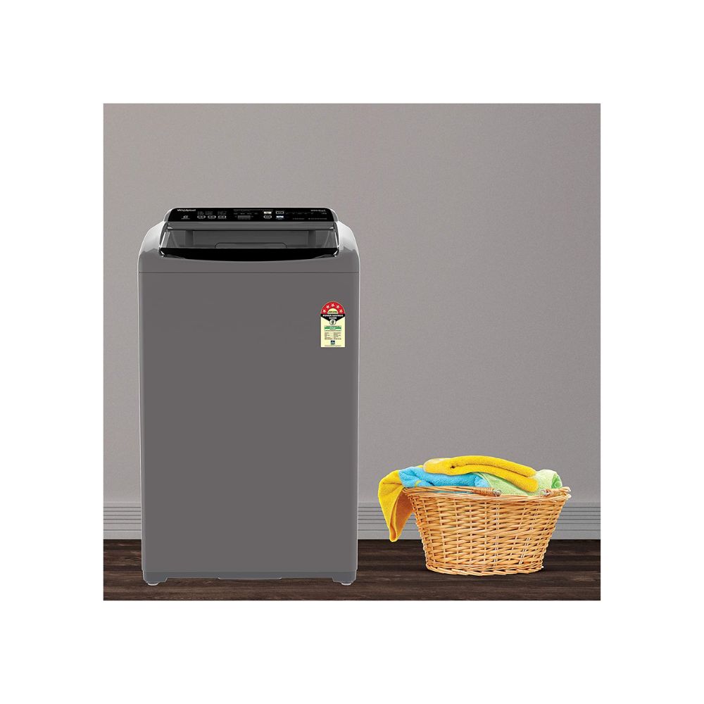 Whirlpool 7.5 Kg 5 Star Fully-Automatic Top Loading Washing Machine (WHITEMAGIC ELITE 7.5, Grey, Hard Water Wash)