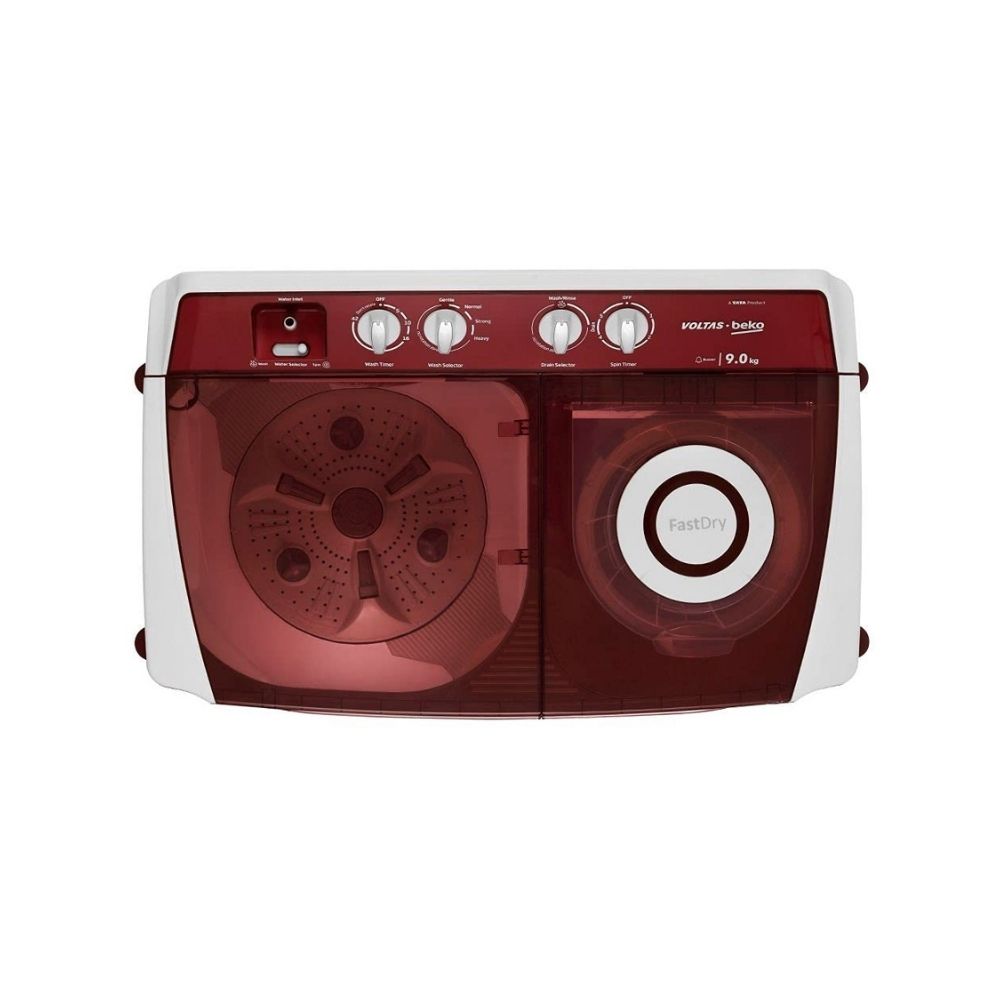 Voltas Beko 9 kg Semi Automatic Washing Machine (Burgundy) WTT90ABRT