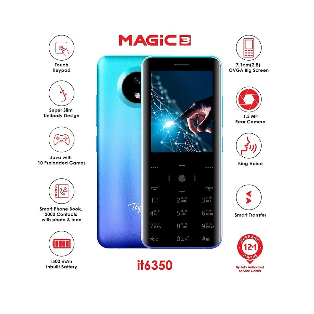 Itel Magic3 Smart TouchKey Pad (it6350 Gradation Blue)