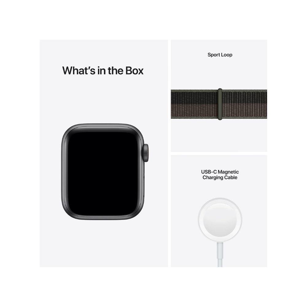 Apple Watch MKR33HN/A  Aluminium Case  (Grey Strap, Regular)