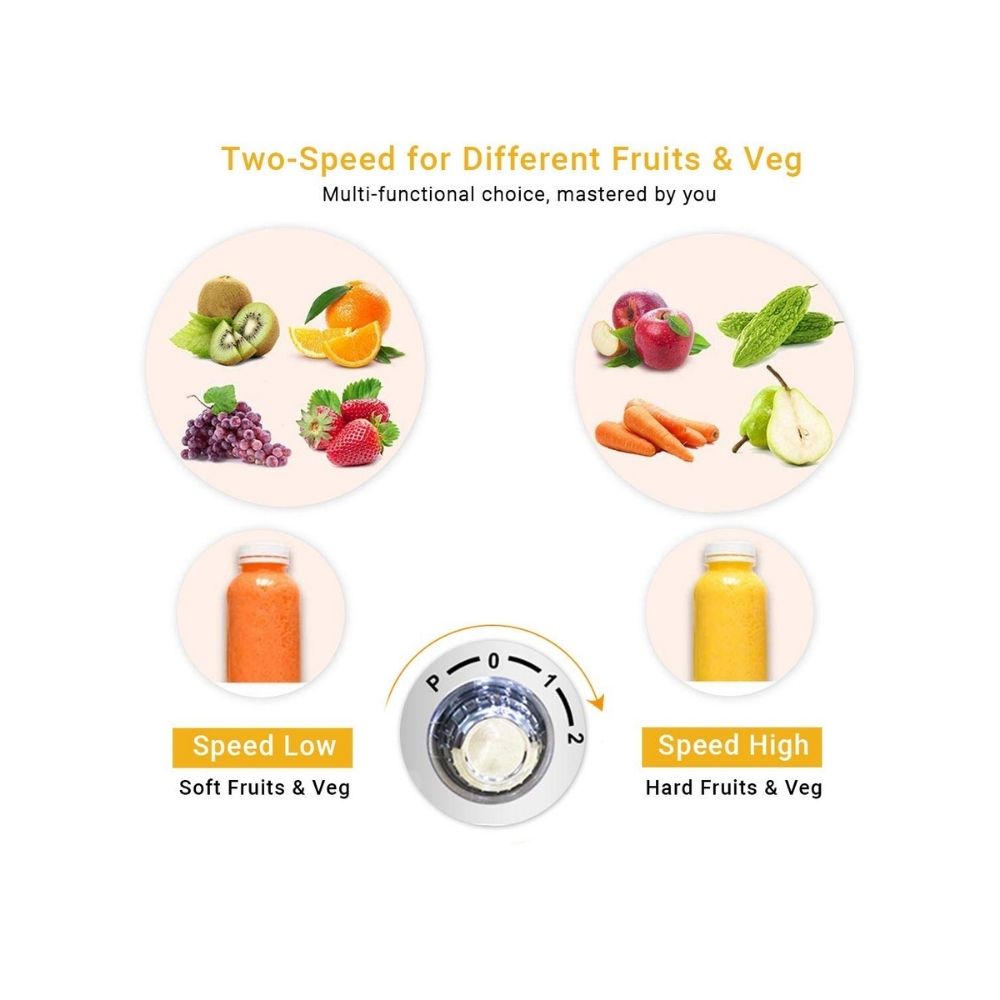 Inalsa Maxim Centrifugal Juicer-500 Watt with 60mm Wide Mouth & 2 Speed & Pulse Fuction