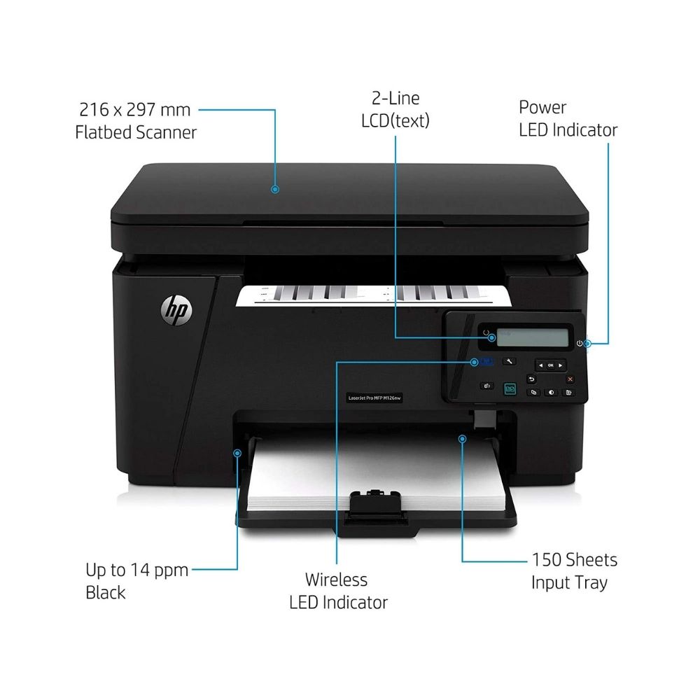 HP Laserjet Pro M126nw Multi-Function Direct Wireless Network Laser Printer