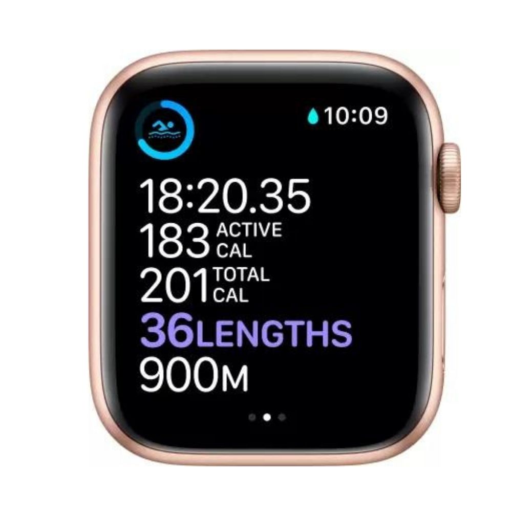 APPLE Watch Series 6 GPS MG123HN/A 40 mm Gold Aluminium Case with Pink Sand Sport Band  (Pink Strap, Regular)