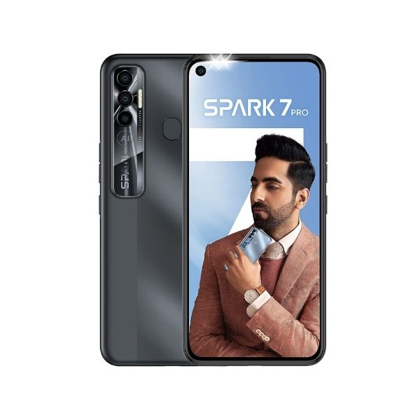 Tecno Spark 7 Pro (Magnet Black, 4GB RAM 64GB Storage)