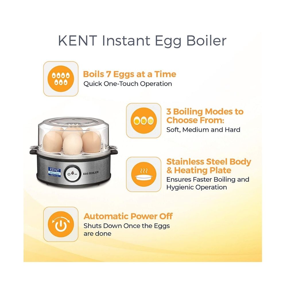 Kent 16020 Instant Egg Boiler | 3 Boiling Modes