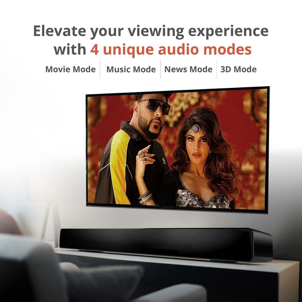 Carvaan Saregama 120W 2.1 Channel Wireless, USB, Hdmi, Auxiliary, Bluetooth Soundbar - Cosmos Black