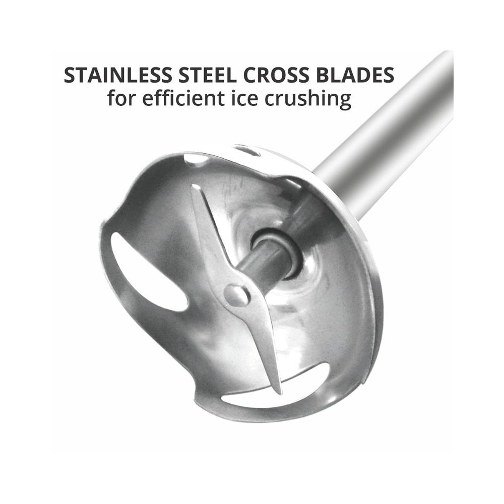 Inalsa Robot 5.0 SS Hand Blender, 500W (White, Green)