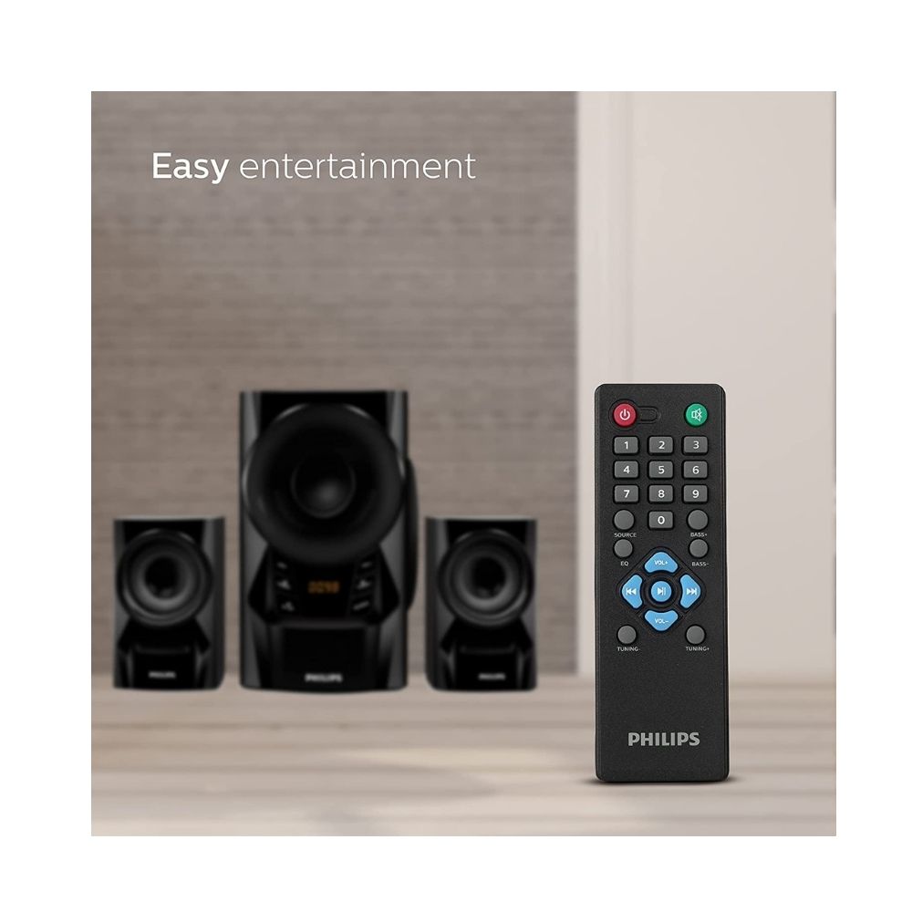Philips Audio IN-MMS6080B/94 2.1 Channel 60W Multimedia Bluetooth Speakers (Black)