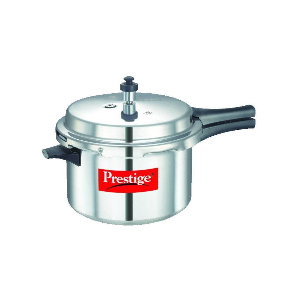 Prestige Popular Aluminium Pressure Cooker, 5.5 Litres, Silver