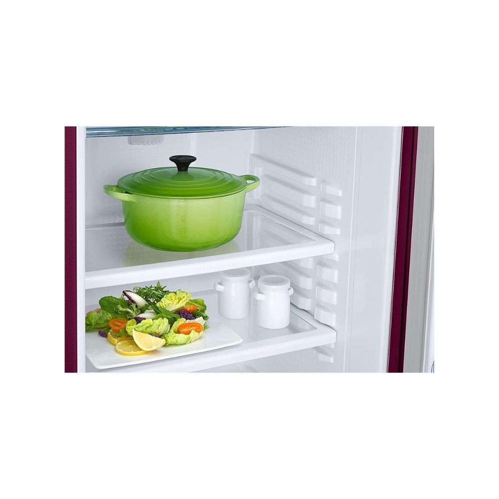 SAMSUNG 192 L Direct Cool Single Door 2 Star Refrigerator (Saffron Red, RR20A271BR8/NL)
