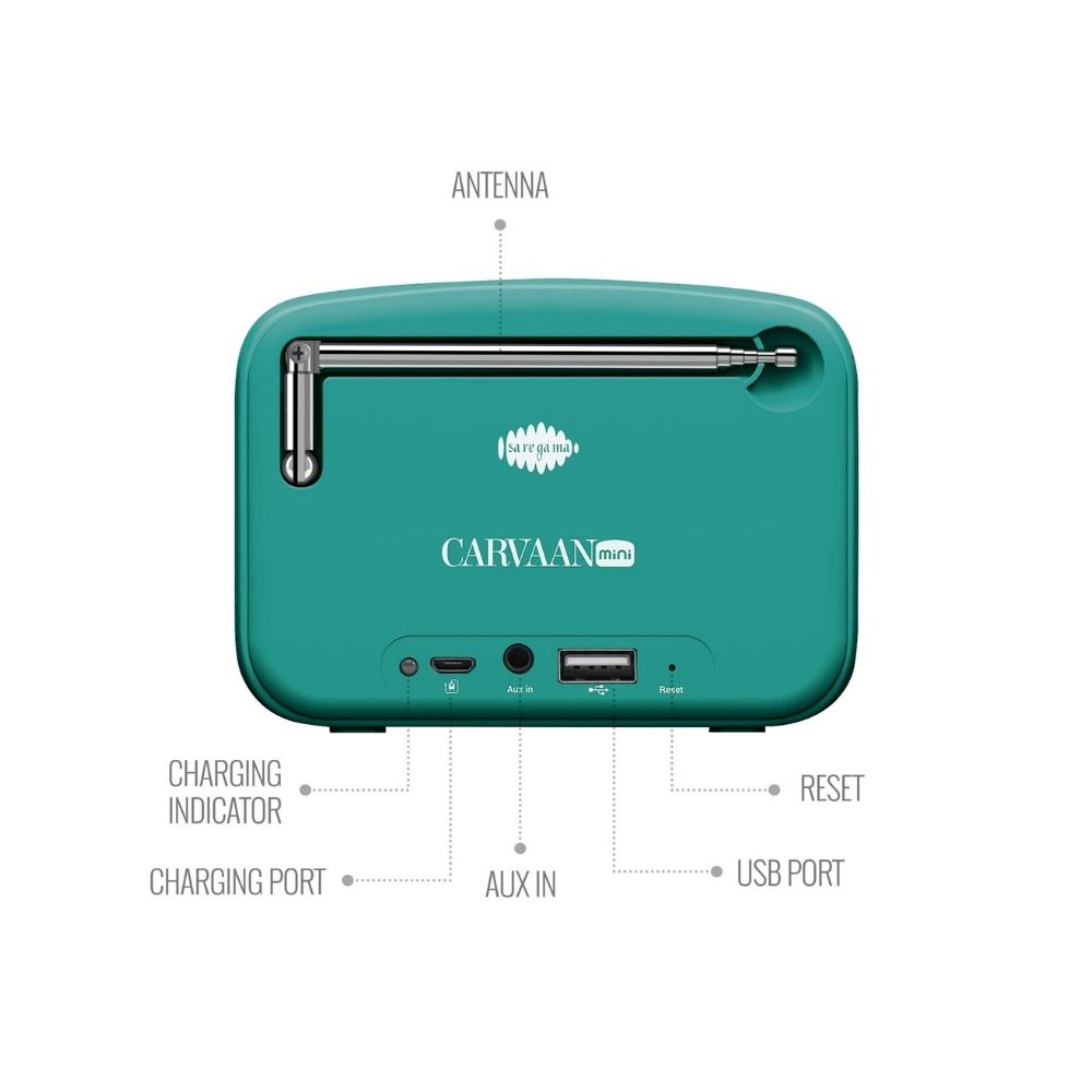 Saregama Carvaan Mini Hindi 2.0- Music Player with Bluetooth(Mint Green)