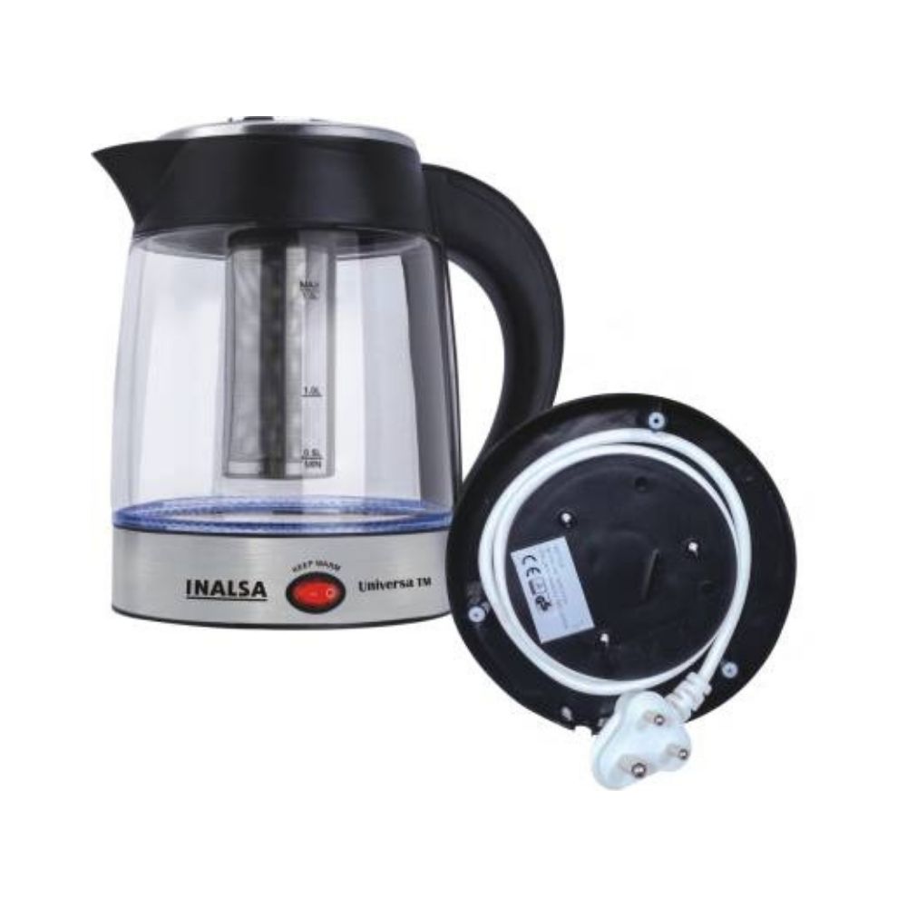 Inalsa Universa TM Electric Kettle  (1.8 L, Glass, Black)